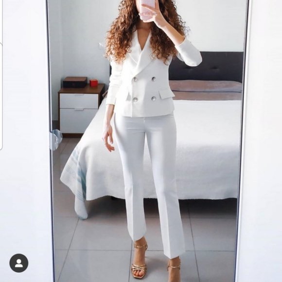 Zara Double Breasted Cropped Blazer - Picture 2 of 6